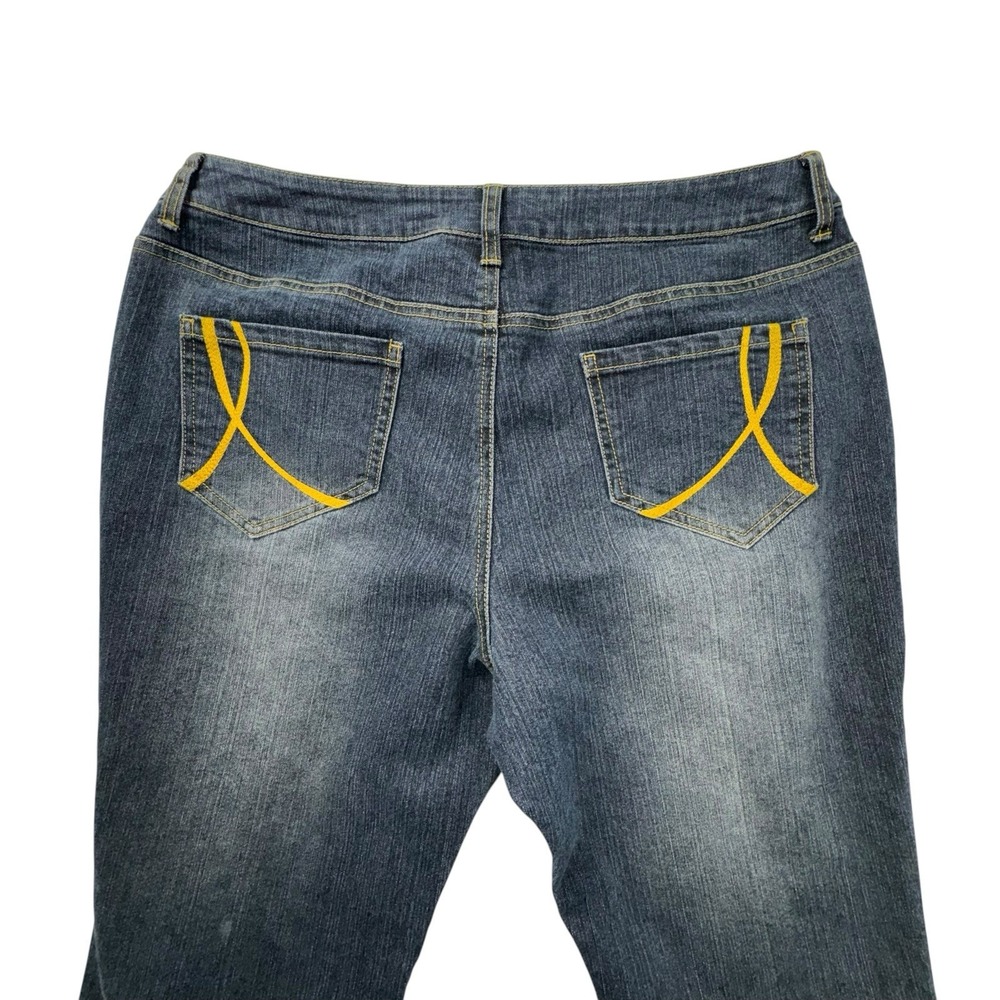 Spiegel Straight Leg Jeans Stretch Mid Rise Women 14 - Picture 8 of 12